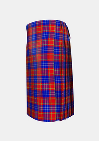 Traditional_Richardson_Tartan_kilt_5948_left_image_with_pleated_design_and_adjustable_buckles_for_men