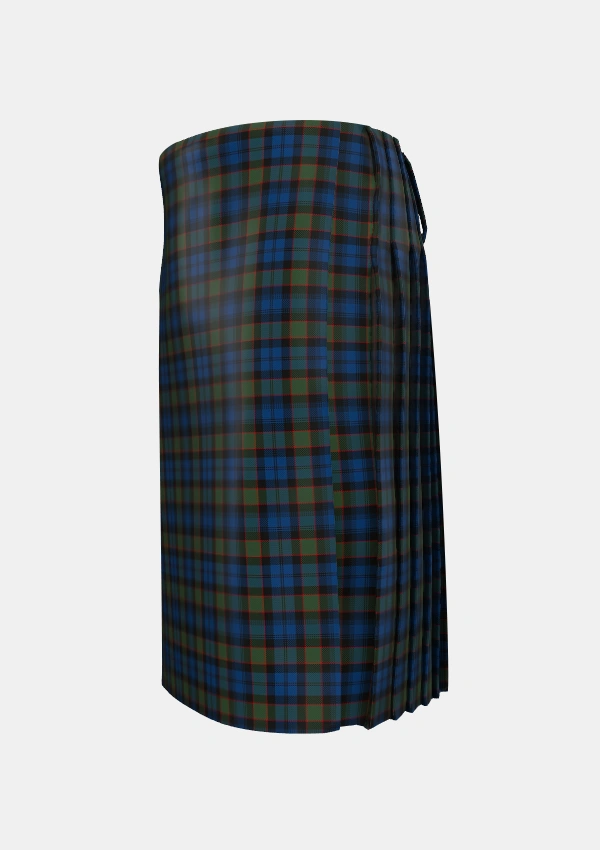 Traditional_Riddoch_Tartan_3316_kilt_left_image_with_pleated_design_and_adjustable_buckles_for_men