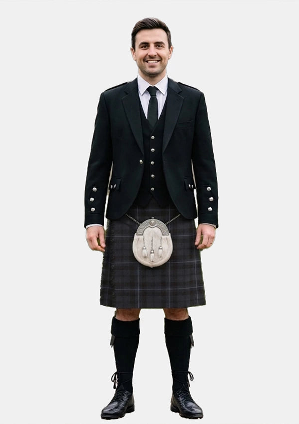 Traditional_Rivers_of_Scotland_tartan_Kilt_and_Argyle_Jacket_Kilt_Outfits_front_image