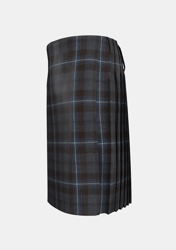 Traditional_Rivers_of_Scotland_tartan_left_image_with_pleated_design_and_adjustable_buckles_for_men