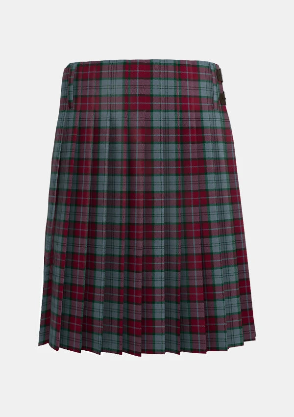 Traditional_Rob_Roy_Tartan_kilt_7026_back_image_with_pleated_design_and_adjustable_buckles_for_men
