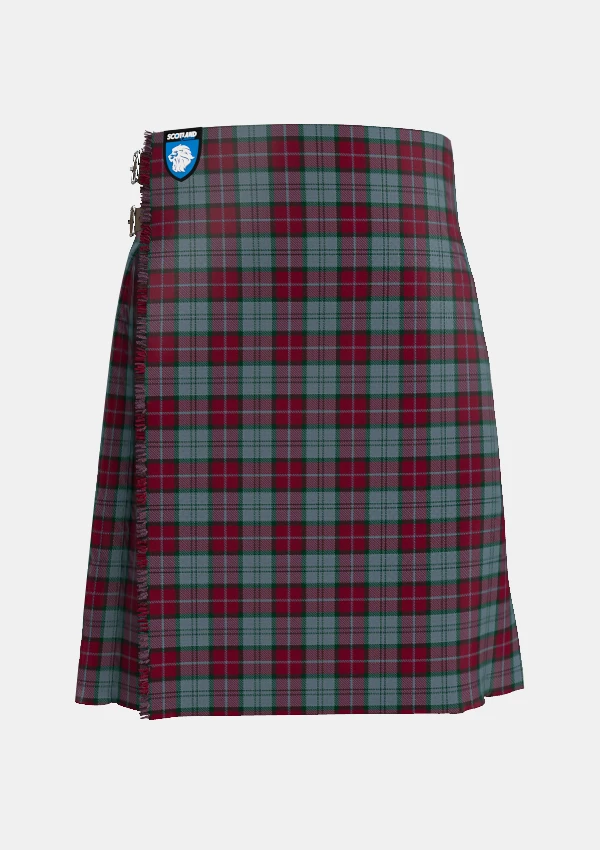Traditional_Rob_Roy_Tartan_kilt_7026_front_image_with_pleated_design_and_adjustable_buckles_for_men