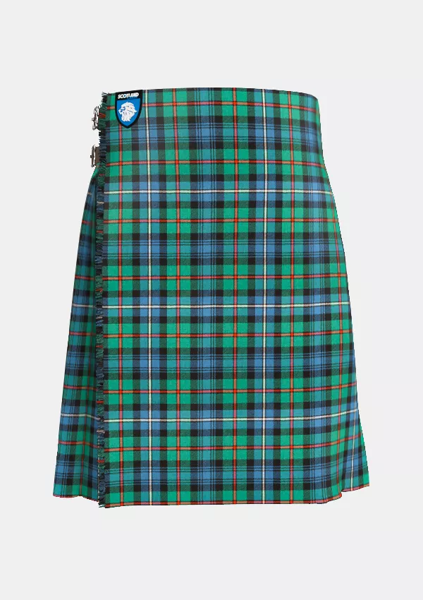 Traditional_Robertson_Hunting_Ancient_Tartan_kilt_front_image_with_pleated_design_and_adjustable_buckles_for_men