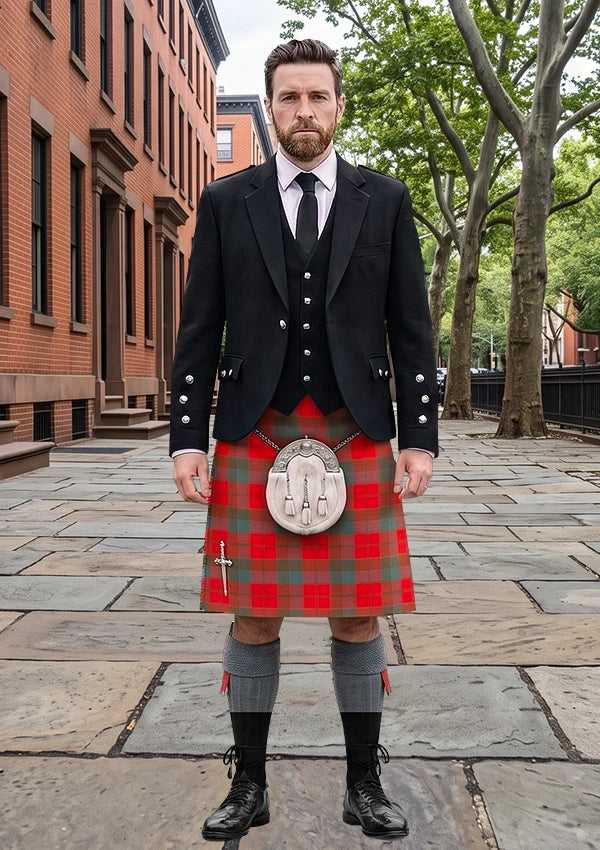 Traditional_Robertson_Red_Weathered_Kilt_and_Argyle_Jacket_Kilt_Outfit_front_image