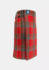 Traditional_Robertson_Red_Weathered_Tartan_kilt_right_image_with_pleated_design_and_adjustable_buckles_for_men