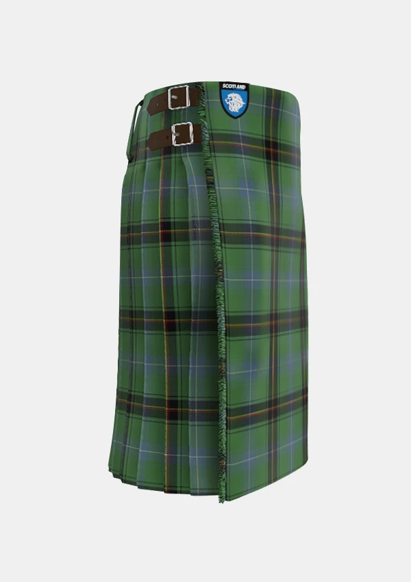 Traditional_Rooney_Tartan_kilt_7517_right_image_with_pleated_design_and_adjustable_buckles_for_men