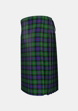 Traditional_Rose_Hunting_Tartan_1226_kilt_left_image_with_pleated_design_and_adjustable_buckles_for_men