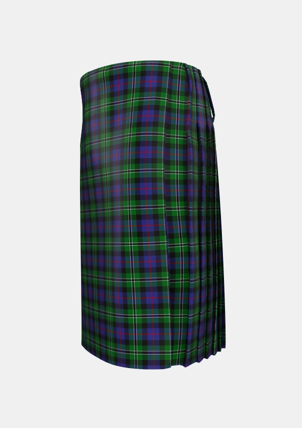 Traditional_Rose_Hunting_Tartan_1226_kilt_left_image_with_pleated_design_and_adjustable_buckles_for_men