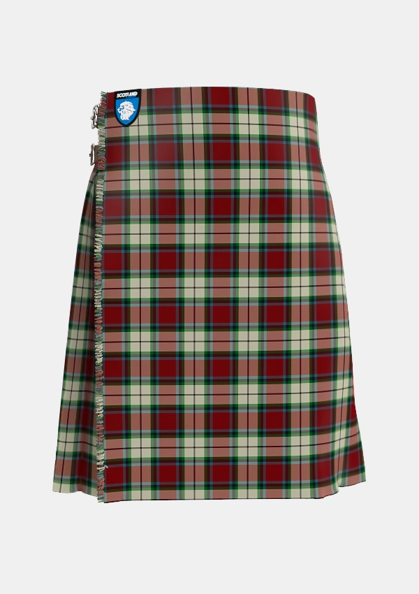 Traditional_Rose_White_Dress_Tartan_1227_kilt_front_image_with_pleated_design_and_adjustable_buckles_for_men