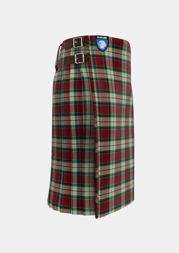 Traditional_Rose_White_Dress_Tartan_1227_kilt_right_image_with_pleated_design_and_adjustable_buckles_for_men