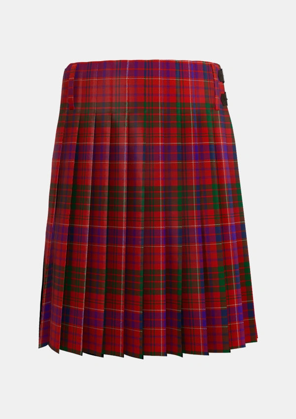 Traditional_Ross_3_Tartan_863_kilt_back_image_with_pleated_design_and_adjustable_buckles_for_men
