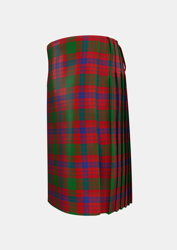Traditional_Ross_6_Tartan_883_kilt_left_image_with_pleated_design_and_adjustable_buckles_for_men