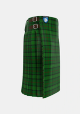 Traditional_Ross_Hunting_3_Tartan_757_kilt_right_image_with_pleated_design_and_adjustable_buckles_for_men