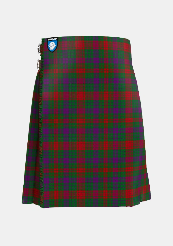 Traditional_Ross_Wilsons_Tartan_3560_kilt_front_image_with_pleated_design_and_adjustable_buckles_for_men