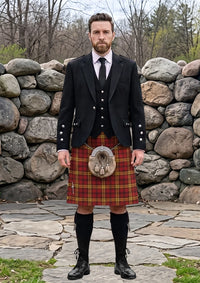 Traditional_Rourke-Frew_Tartan_10819_Kilt_and_Argyle_Jacket_Kilt_Outfit_front_image