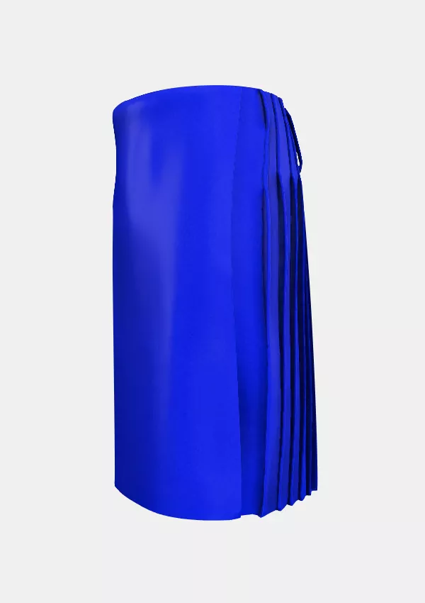 Traditional_Royal_Blue_Tartan_kilt_left_image_with_pleated_design_and_adjustable_buckles_for_men