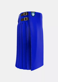 Traditional_Royal_Blue_Tartan_kilt_right_image_with_pleated_design_and_adjustable_buckles_for_men