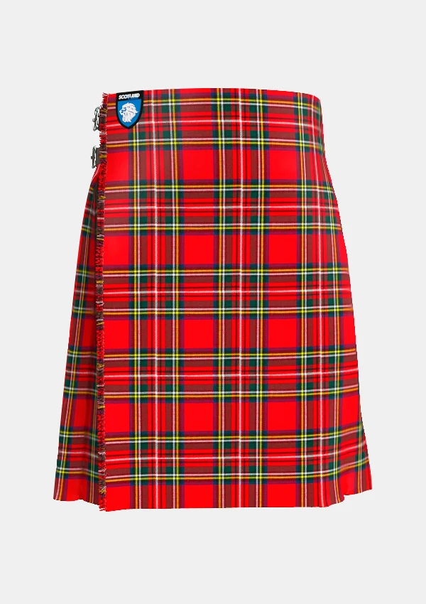 Traditional_Royal_Stewart_Tartan_kilt_front_image_with_pleated_design_and_adjustable_buckles_for_men