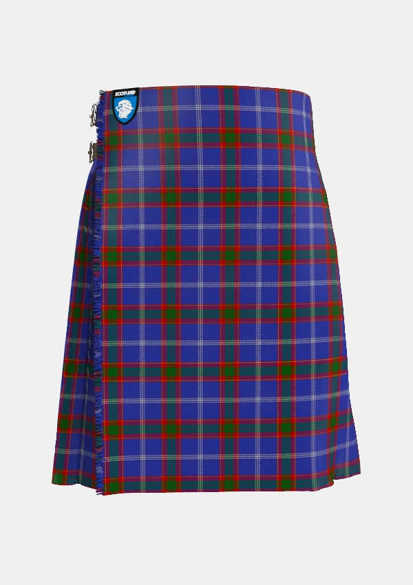 Traditional_Russian_Scottish_Tartan_kilt_front_image_with_pleated_design_and_adjustable_buckles_for_men