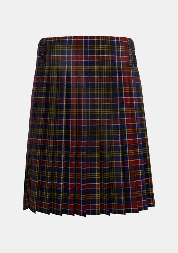 Traditional_Ruxton_Tartan_2378_kilt_back_image_with_pleated_design_and_adjustable_buckles_for_men