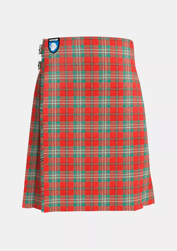 Traditional_Scott_Ancient_Tartan_kilt_front_image_with_pleated_design_and_adjustable_buckles_for_men