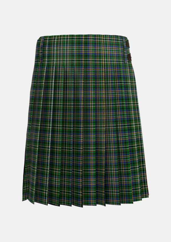 Traditional_Scott_Green_Tartan_825_kilt_back_image_with_pleated_design_and_adjustable_buckles_for_men