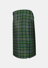 Traditional_Scott_Green_Tartan_825_kilt_left_image_with_pleated_design_and_adjustable_buckles_for_men
