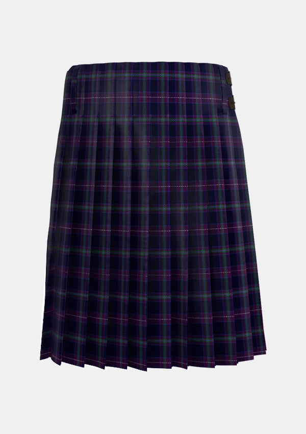 Traditional_Scottish_Heather_tartan_back_image_with_pleated_design_and_adjustable_buckles_for_men