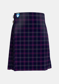 Traditional_Scottish_Heather_tartan_front_image_with_pleated_design_and_adjustable_buckles_for_men