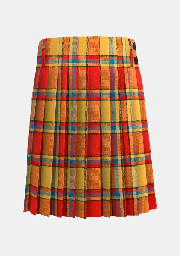 Traditional_Scrimgeour_Tartan_kilt_1627_back_image_with_pleated_design_and_adjustable_buckles_for_men