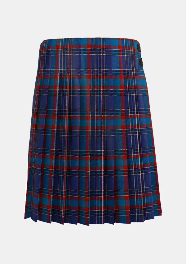 Traditional_Selkirk_Tartan_kilt_2304_back_image_with_pleated_design_and_adjustable_buckles_for_men