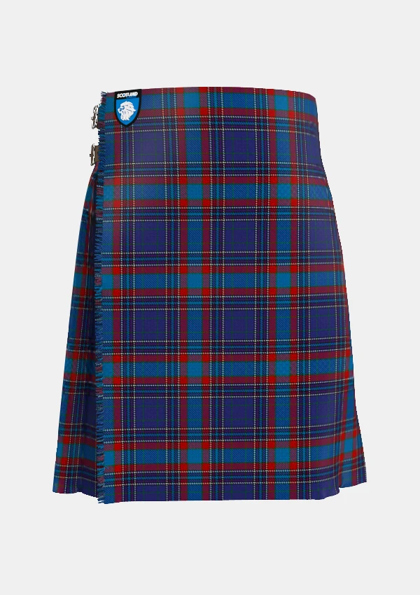Traditional_Selkirk_Tartan_kilt_2304_front_image_with_pleated_design_and_adjustable_buckles_for_men