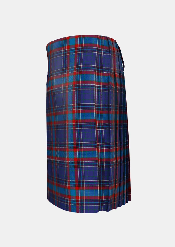Traditional_Selkirk_Tartan_kilt_2304_left_image_with_pleated_design_and_adjustable_buckles_for_men