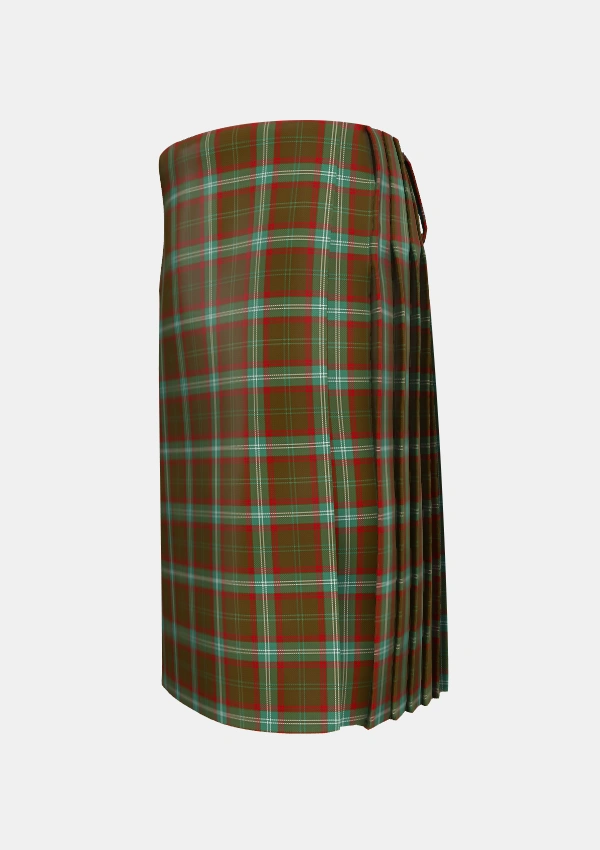 Traditional_Seton_Hunting_Tartan_938_kilt_left_image_with_pleated_design_and_adjustable_buckles_for_men