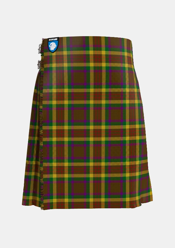 Traditional_Shannon_Tartan_kilt_7725_front_image_with_pleated_design_and_adjustable_buckles_for_men
