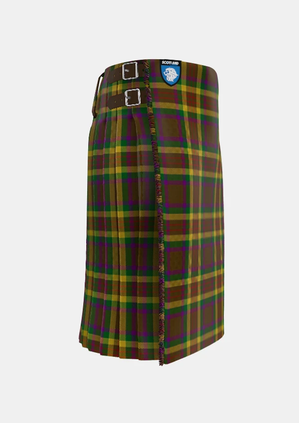 Traditional_Shannon_Tartan_kilt_7725_right_image_with_pleated_design_and_adjustable_buckles_for_men