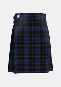 Traditional_Silver_Thistle_Tartan_6686_kilt_front_image_with_pleated_design_and_adjustable_buckles_for_men