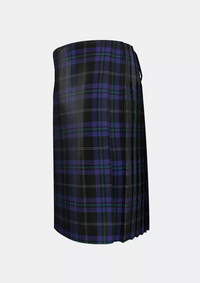 Traditional_Silver_Thistle_Tartan_6686_kilt_left_image_with_pleated_design_and_adjustable_buckles_for_men