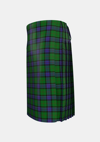 Traditional_Sinclair_Hunting_VS_Tartan_889_kilt_left_image_with_pleated_design_and_adjustable_buckles_for_men