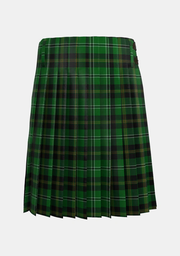 Traditional_Smeaton_Hunting_Tartan_3214_kilt_back_image_with_pleated_design_and_adjustable_buckles_for_men