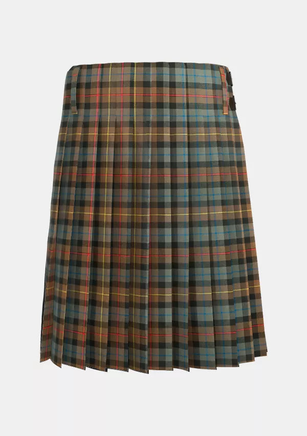 Traditional_Smith_Weathered_tartan_kilt_back_image_with_pleated_design_and_adjustable_buckles_for_men