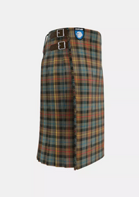 Traditional_Smith_Weathered_tartan_kilt_right_image_with_pleated_design_and_adjustable_buckles_for_men
