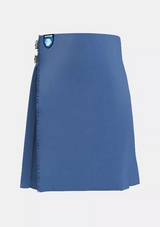Traditional_Solid_Blue_Tartan_kilt_front_image_with_pleated_design_and_adjustable_buckles_for_men