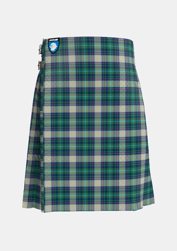 Traditional_Sound_Of_Iona_Tartan_kilt_11041_front_image_with_pleated_design_and_adjustable_buckles_for_men