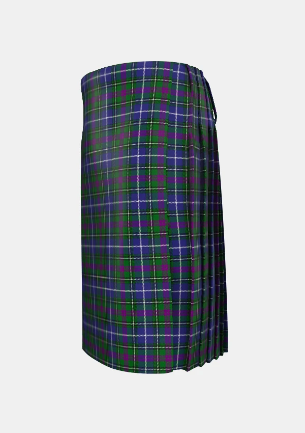 Traditional_St_Andrew_Tartan_kilt_2625_left_image_with_pleated_design_and_adjustable_buckles_for_men