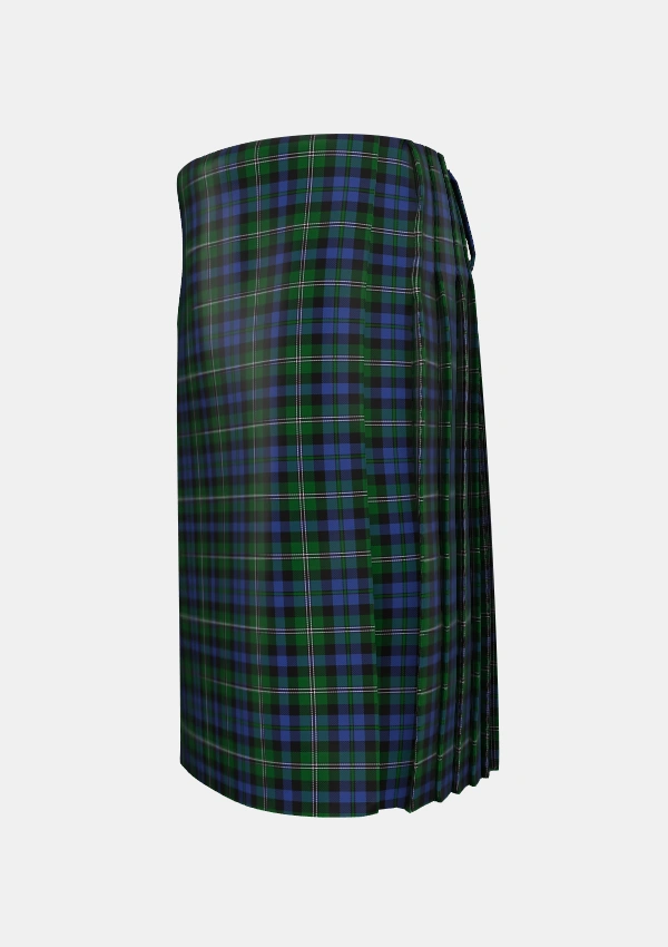 Traditional_Stephenson_Hunting_Tartan_3222_kilt_left_image_with_pleated_design_and_adjustable_buckles_for_men