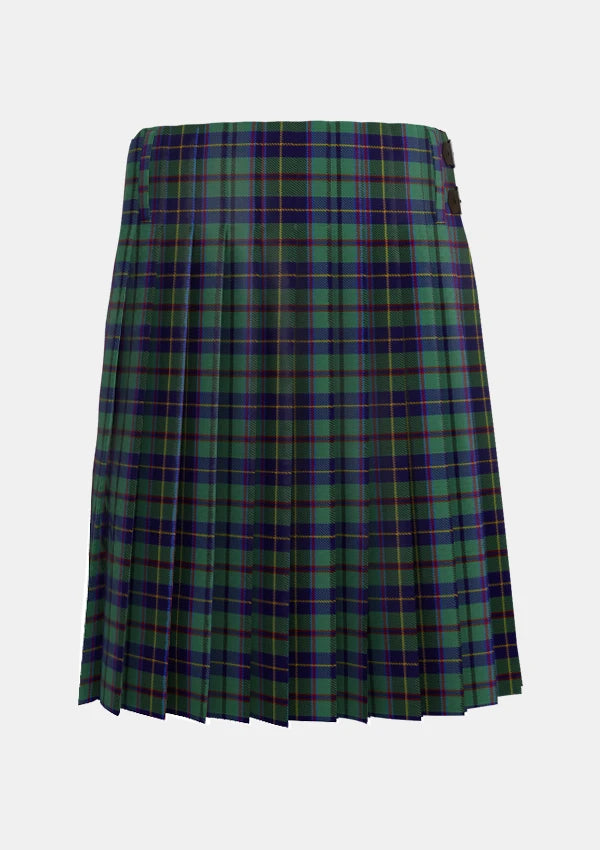 Traditional_Stephenson_Tartan_kilt_517_back_image_with_pleated_design_and_adjustable_buckles_for_men