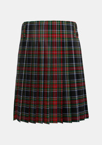 Traditional_Stewart_Black_3_Tartan_1073_kilt_back_image_with_pleated_design_and_adjustable_buckles_for_men