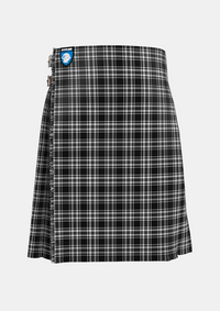 Traditional_Stewart_Black_White_Tartan_1231_kilt_front_image_with_pleated_design_and_adjustable_buckles_for_men