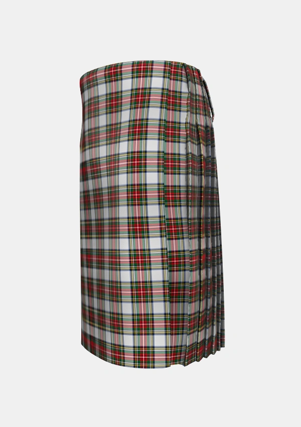 Traditional_Stewart_Dress_1_Tartan_1765_kilt_left_image_with_pleated_design_and_adjustable_buckles_for_men